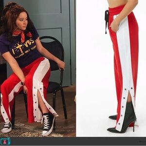 FOREVER 21 as seen on TV red with white sport pants